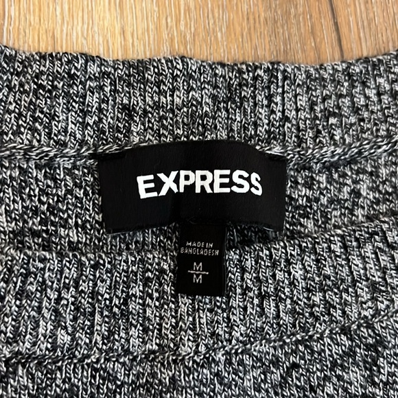 Express Black/White Marled Sweater in size M - Picture 2 of 4